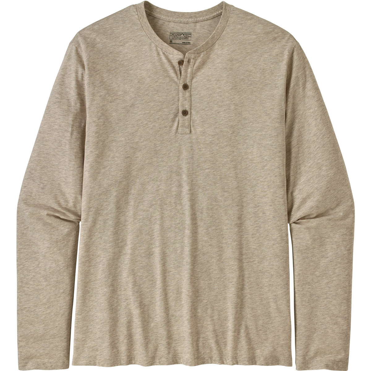 Patagonia Men&#39;s Long-Sleeved Organic Cotton Lightweight Henley Pullover Birch White