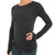 Free Fly Apparel Women's Bamboo Midweight Long Sleeve Heather Black