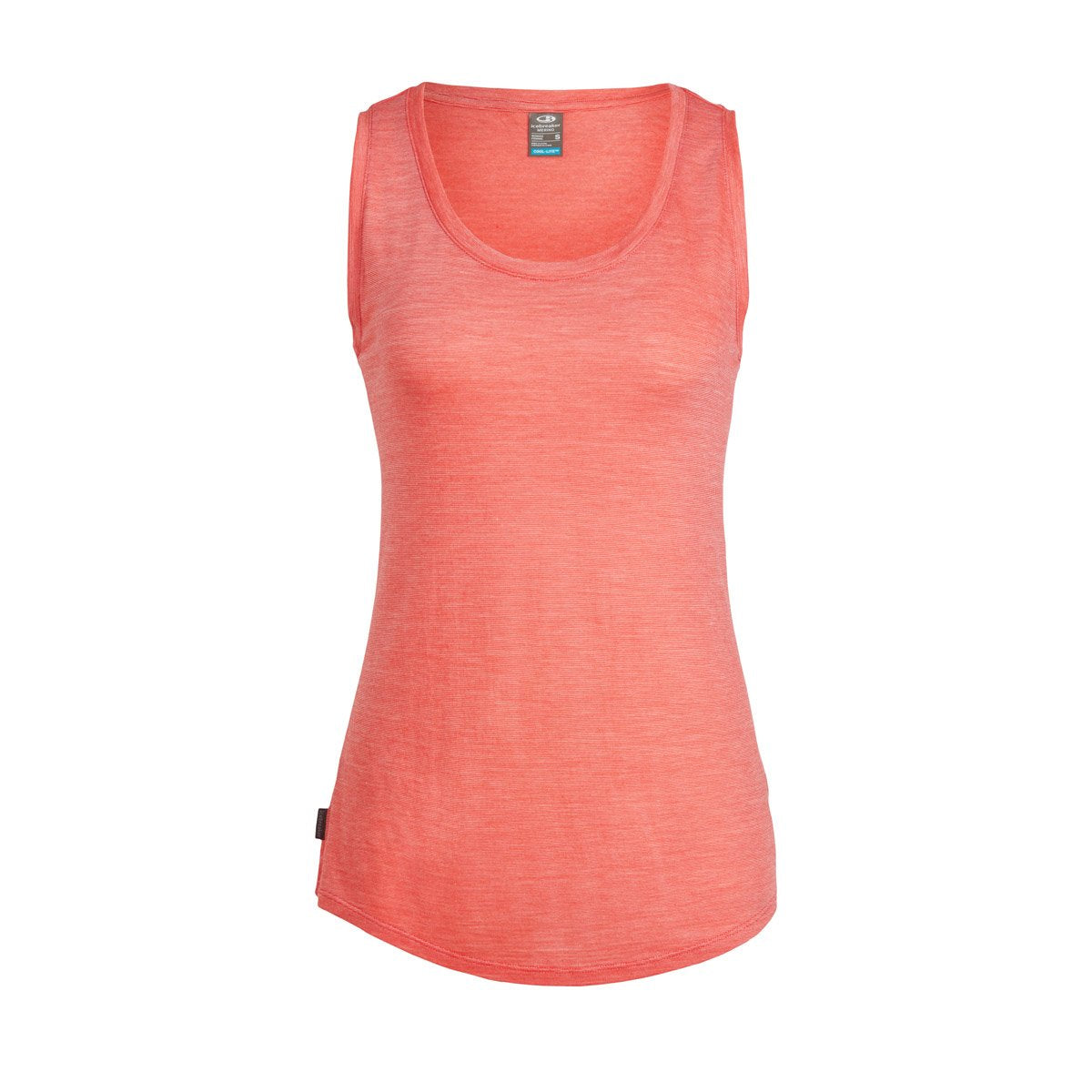 Icebreaker Women's Cool-Lite Sphere Tank Ember Snow Stripe