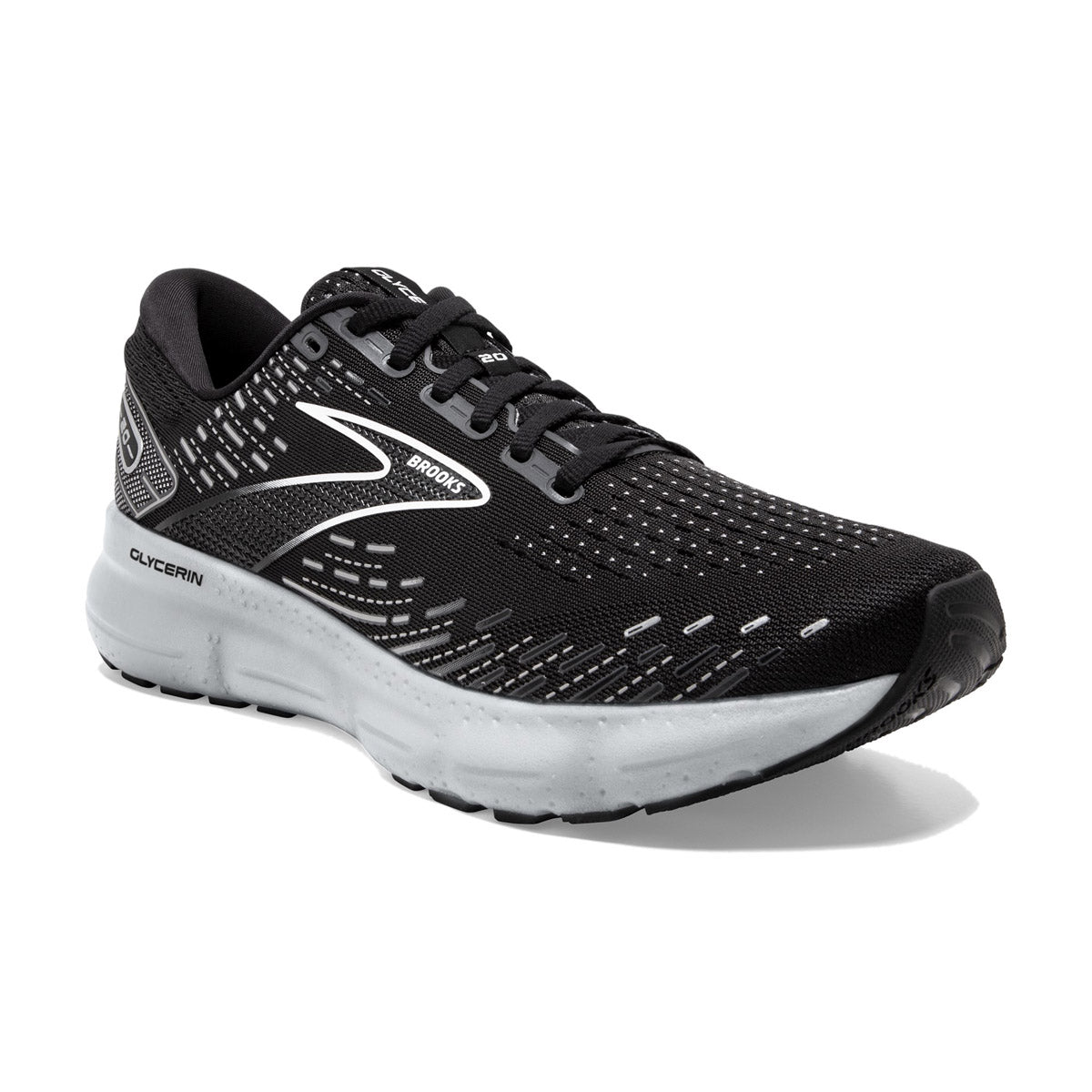 Brooks Men's Glycerin 20 Black/White/Alloy