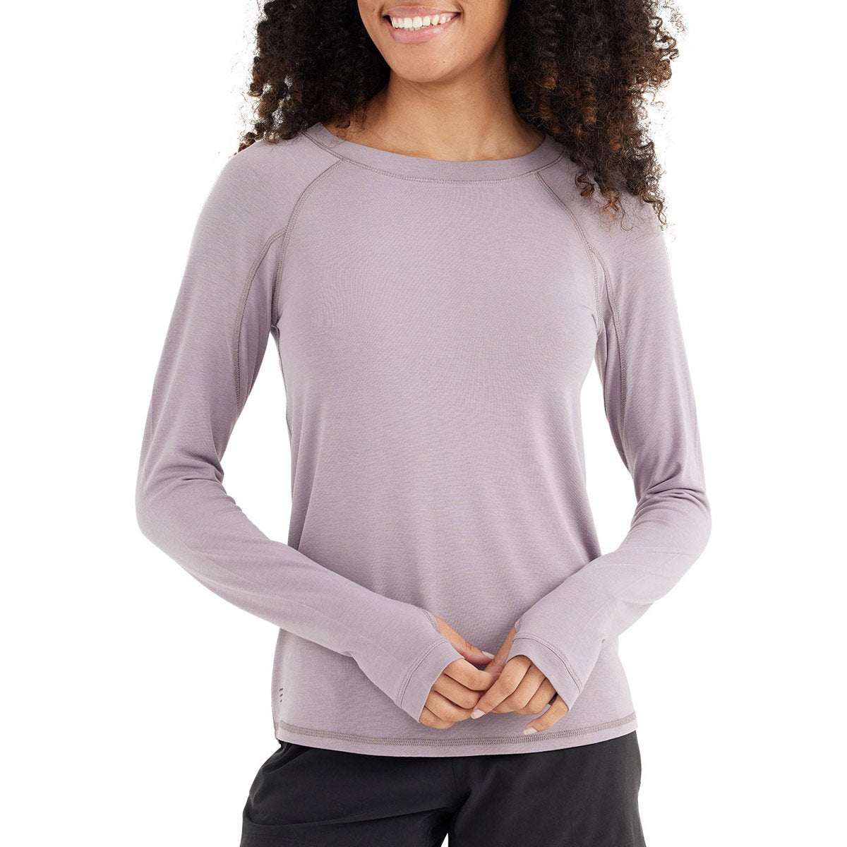 Free Fly Apparel Women&#39;s Bamboo Midweight Long Sleeve Purple Sage