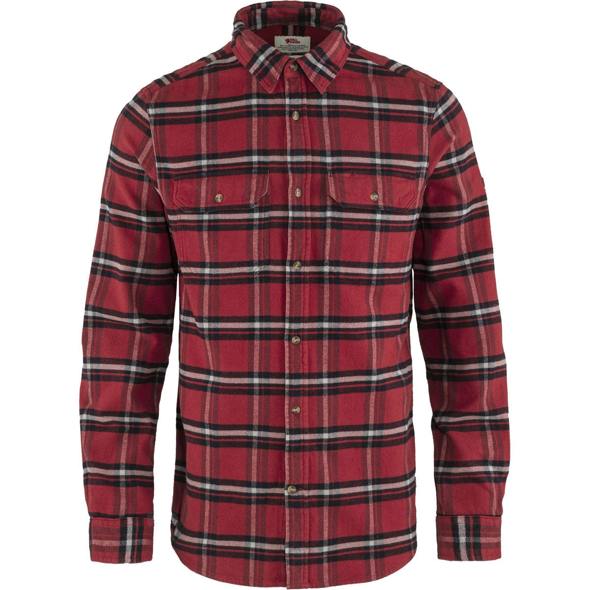 Fjallraven Men's Ovik Heavy Flannel Shirt Red Oak/Fog