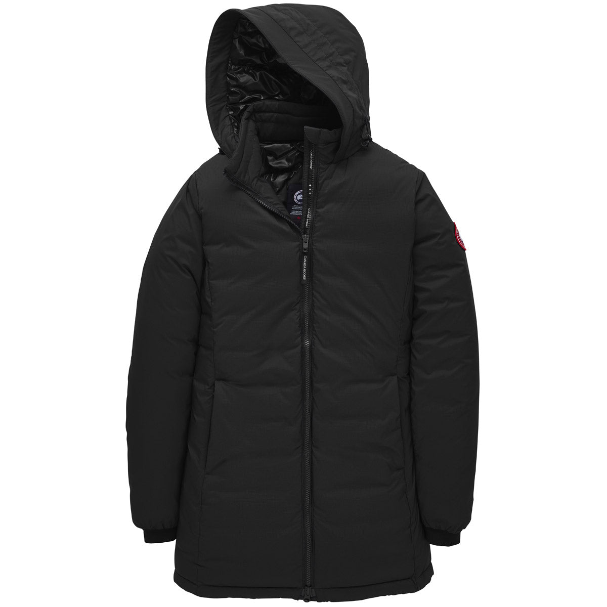 Canada Goose Women&#39;s Camp Hooded Jacket Matte Finish Black